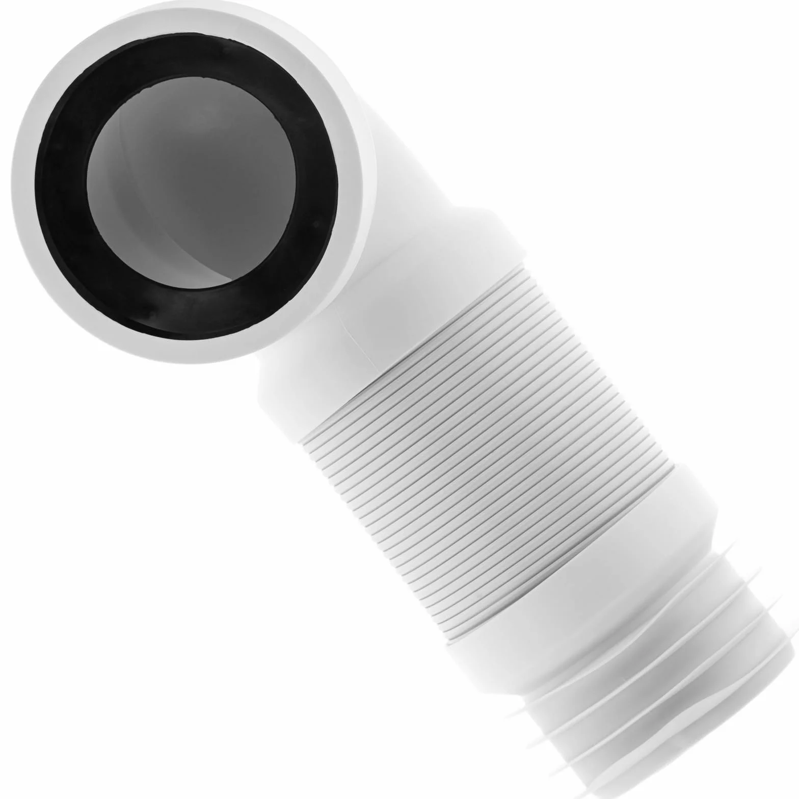 PrimeMatik Manicotto di collegamento WC inclinato 90° estensibile ∅ 105mm