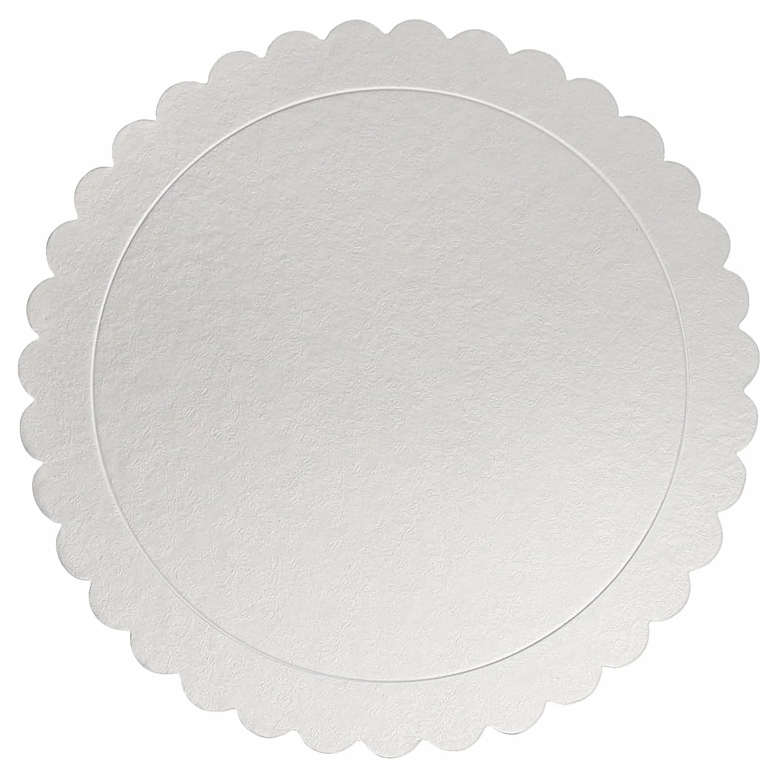 PINGEUI 30 vassoi rotondi per torte 25,4 cm cartone argentato 2 mm base smerlata