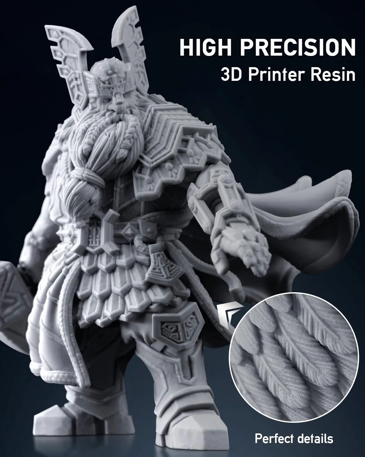 SUNLU Resina ABS-Like per Stampante 3D 3KG, Resina a Polimerizzazione Rapida UV 405nm per Stampa 3D LCD/DLP/SLA, Non Fragile & Alta Precisione, Grigio 3000g