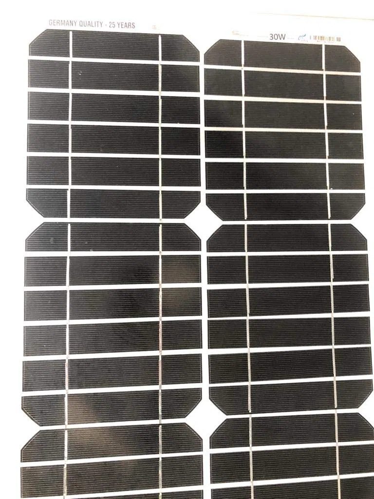 TEMPO DI SALDI Pannello Ad Energia Solare Fotovoltaico 30W 12V Con Celle In Silicio E Pinze
