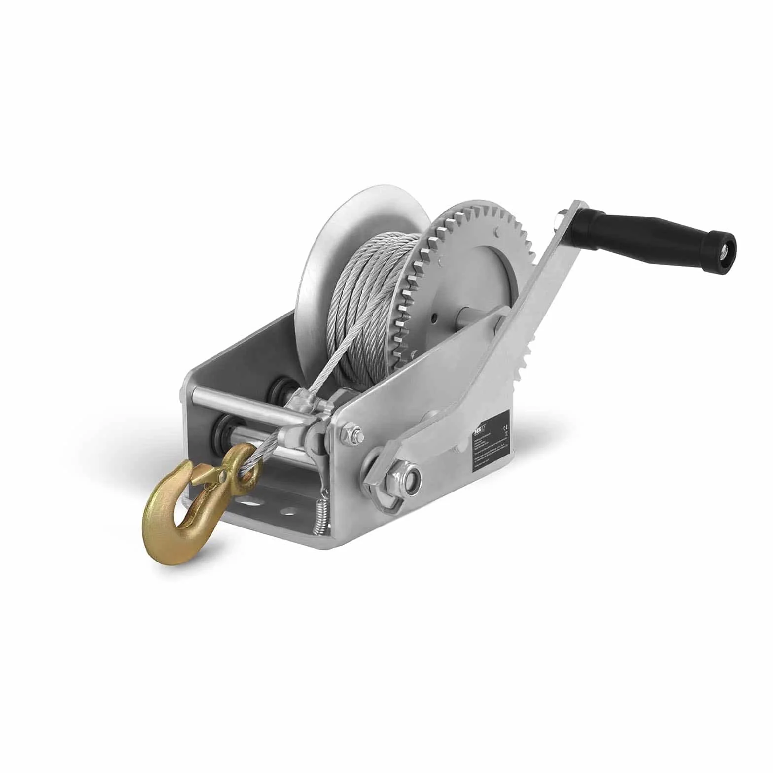 MSW Argano Manuale Verricello a Mano PROPULLATOR 2500MH (Acciaio Zincato, 1130-2800 Kg, Leva a Cricco)