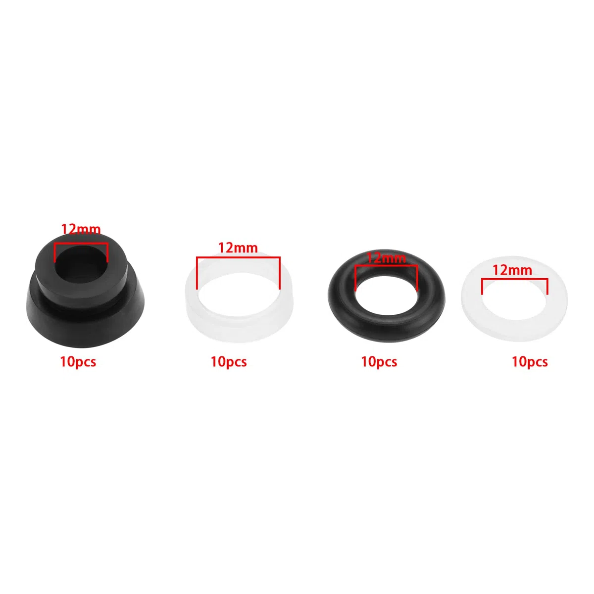 10 Set Nucleo Pompa Da 12 Mm Ciotola In Pelle Vecchio Stile Martinetto Idraulico 2T Kit Anello Di Tenuta Orizzontale Per Tappi Di Riempimento Olio Jack Da 12 Mm Di Diametro