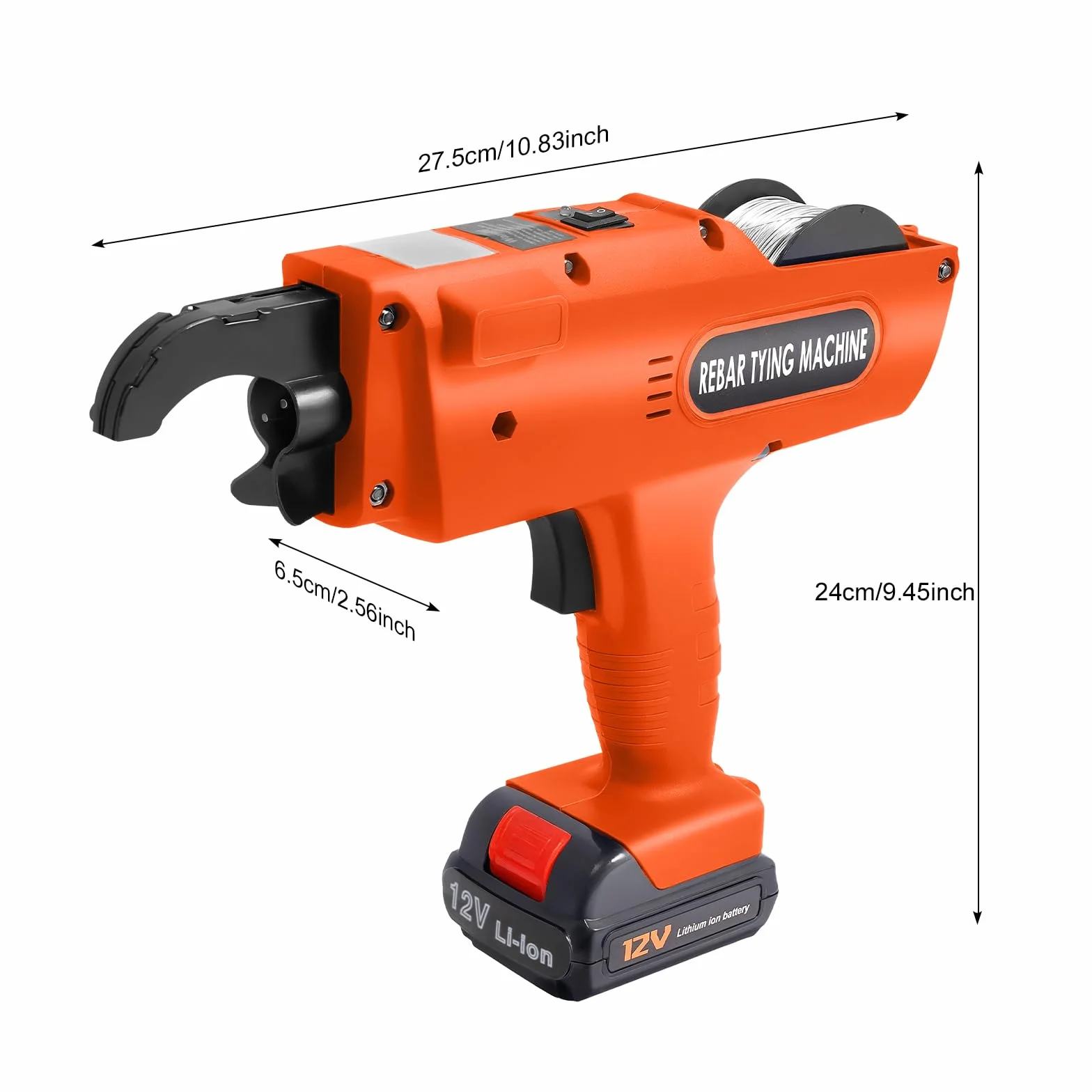 Rilegatura elettrica Rebar, tempo nodo 0,8 s per tempo, campo di annodatura 8 – 34 mm, manuale completamente automatico, per reggiatura a batteria