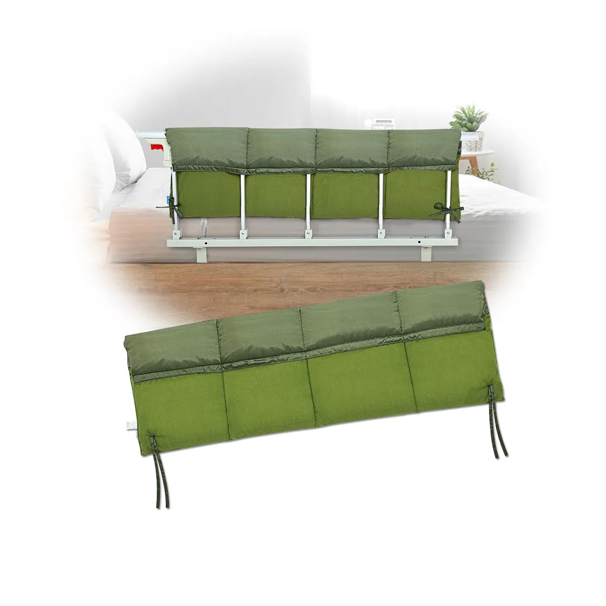 Coperture per sponde del letto per anziani e adulti, imbottiture per binari per letto ospedaliero, protezione per ringhiere mediche imbottite, copertura per guide laterali per adulti (121,9 cm)