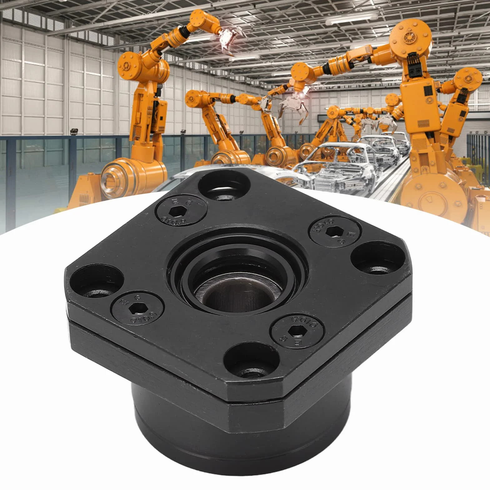 Supporto Terminale Vite a Ricircolo di Sfere FK10 Prestazioni di Rotazione Stabili in Acciaio Al Carbonio Staffa Cuscinetto Supporto Terminale FK10 per SFU 1610 SFU1605