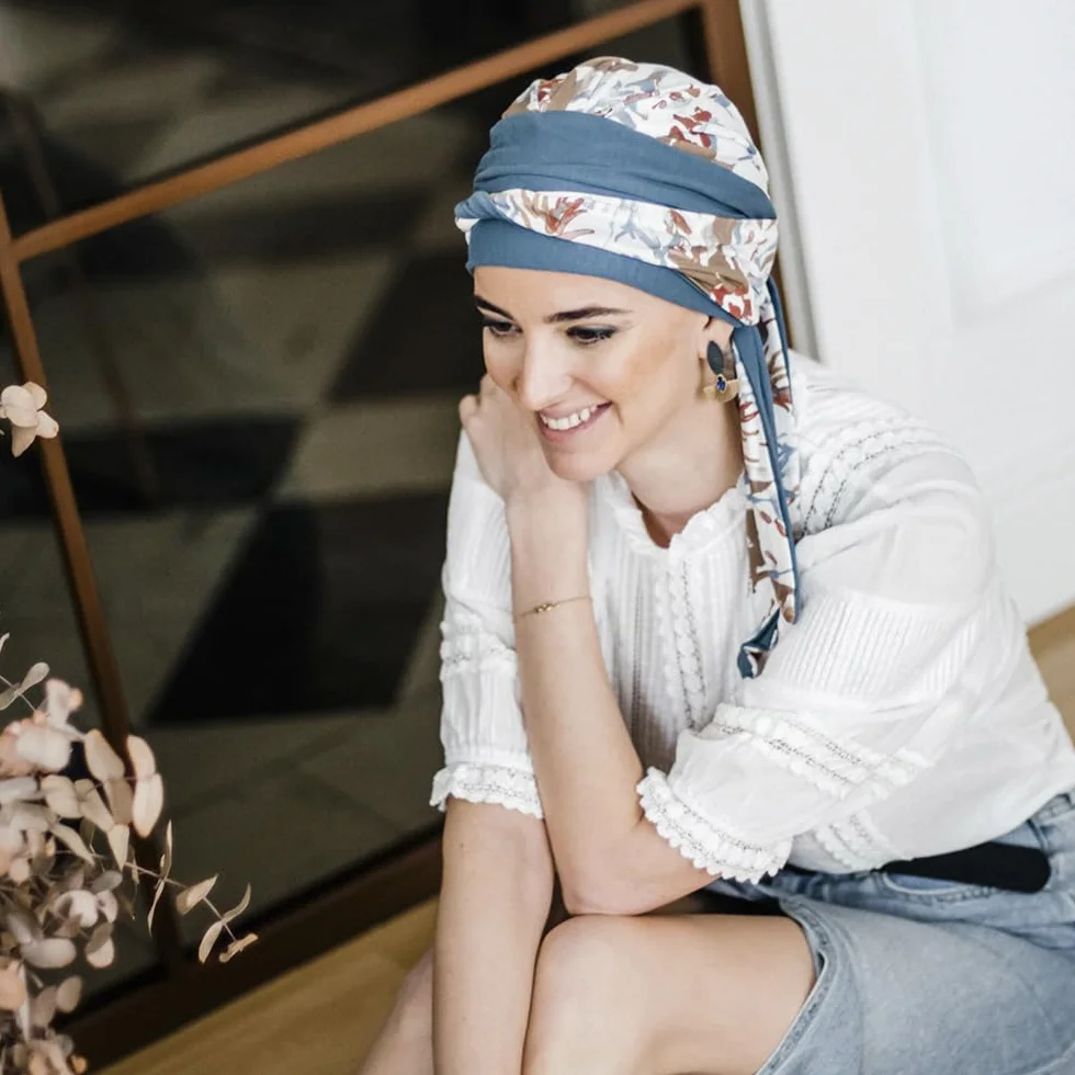 CAREBELL Foulard Oncologico Smooth Tessuto di bambù Chemioterapia Alopecia Realizzato a mano Spagna