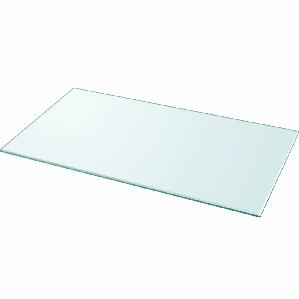 Piano da tavolo in vetro temperato, rettangolare, 1200 x 650 mm, per tavolo da pranzo, tavolino da salotto, tavolo da giardino, spessore e durevole, per protezione e copertura, design semplice