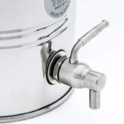 FUSTO IN ACCIAIO INOX 18/10 PER OLIO LT. 20 + RUBINETTO