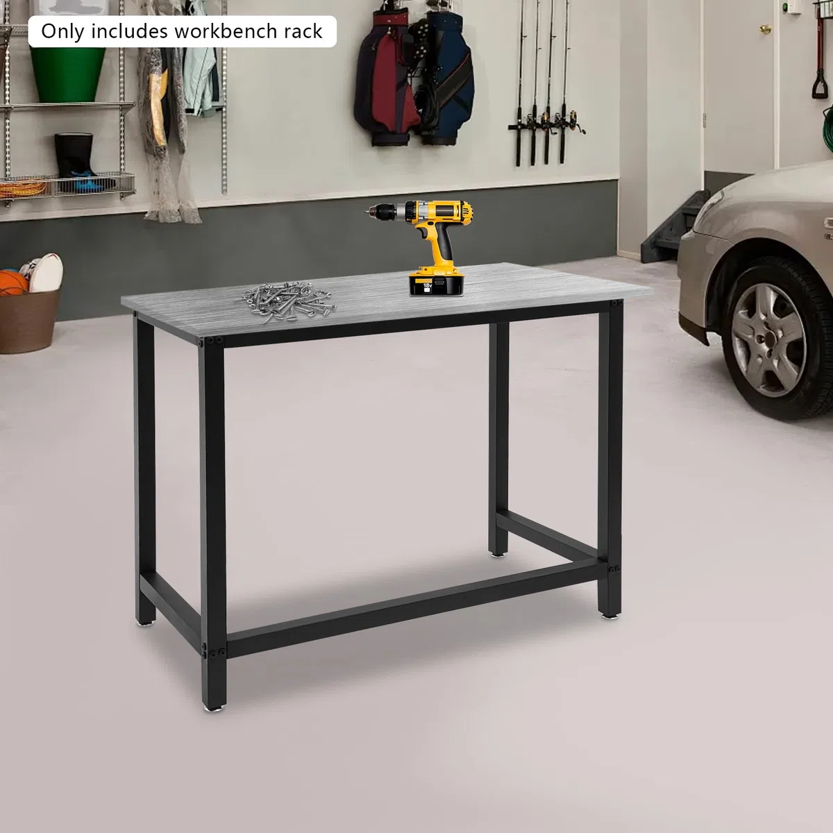 Struttura per banco da lavoro, 100 x 50 x 80 cm, portata fino a 100 kg, in acciaio, per tavoli come marmo e vetro