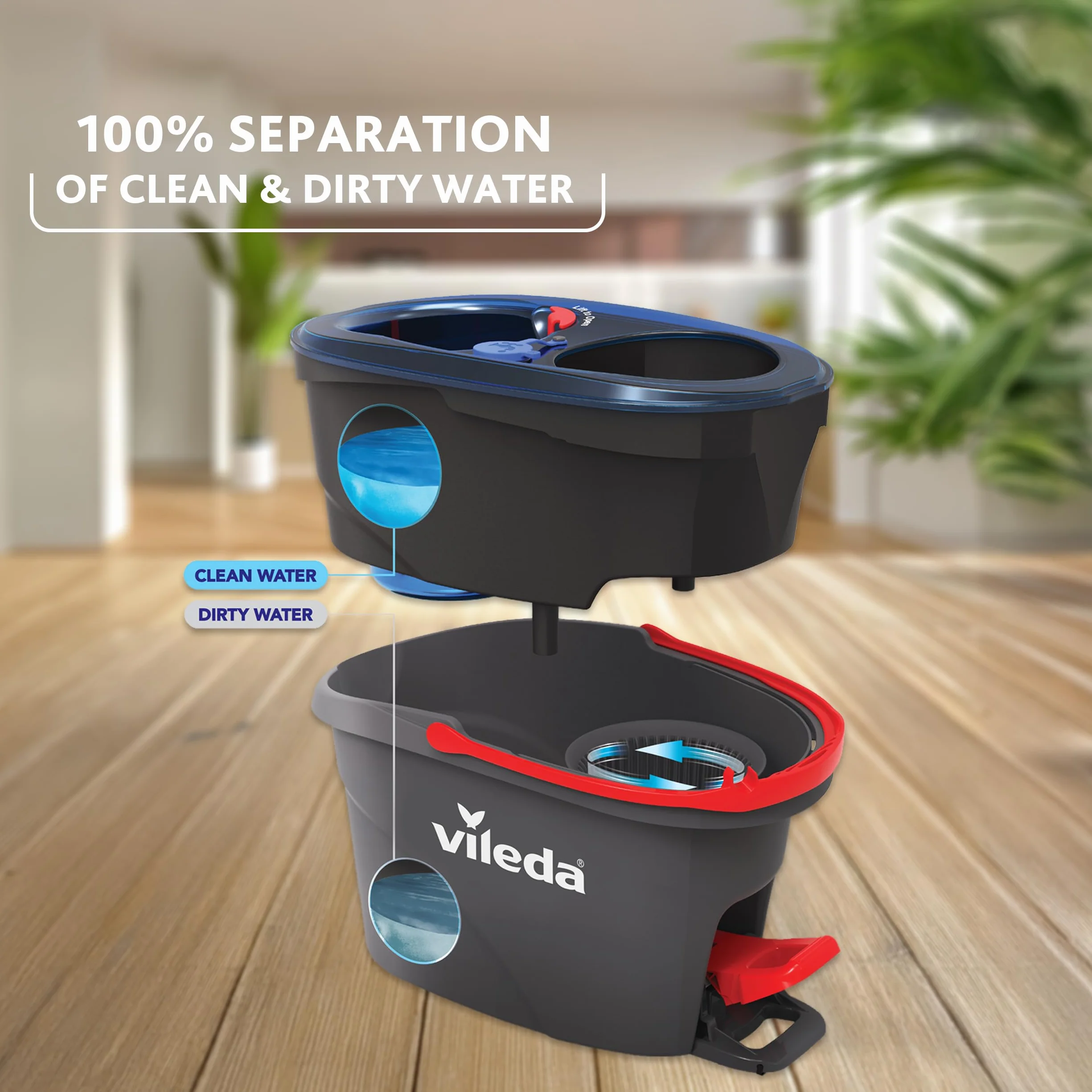 Vileda H2PrO Spin Mop Sistema lavapavimenti con centrifuga a due serbatoi