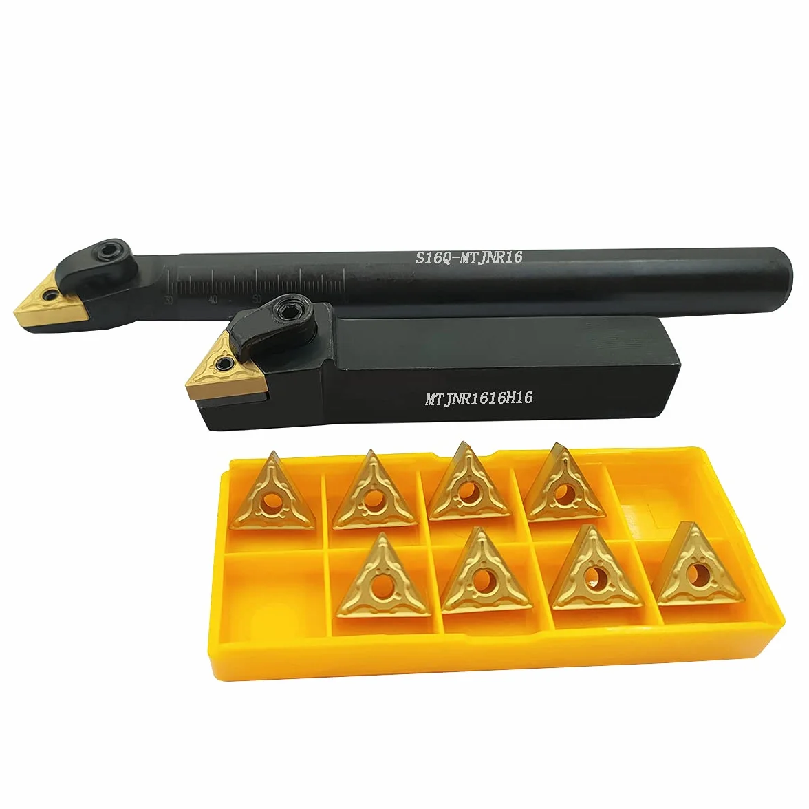 5/8 "Tornio Excircle carburo supporto utensile per tornitura MTJNR1616H16 + tornio in barra di alesatura interna S16Q-MTJNR16 + inserti di tornitura in carburo indicizzabile TNMG331(TNMG160404)