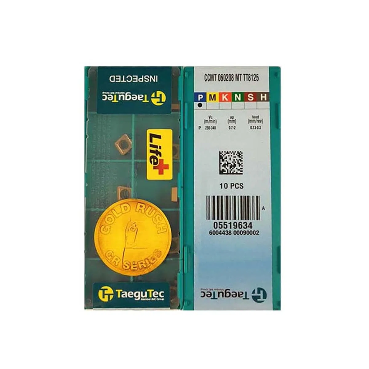 TaeguTec 100% Originale CCMT CCMT06 CCMT0602 CCMT060208 MT CCMT060208-MT TT8125B Inserto di tornitura