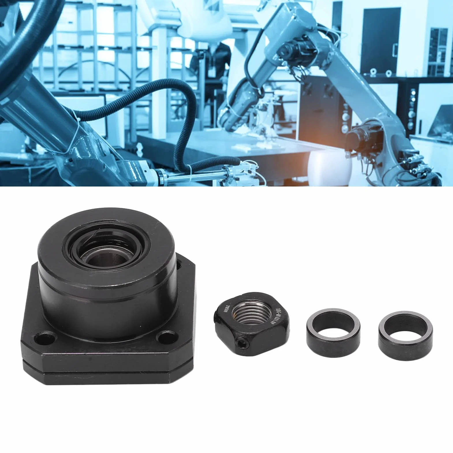 Supporto Terminale Vite a Ricircolo di Sfere FK10 Prestazioni di Rotazione Stabili in Acciaio Al Carbonio Staffa Cuscinetto Supporto Terminale FK10 per SFU 1610 SFU1605