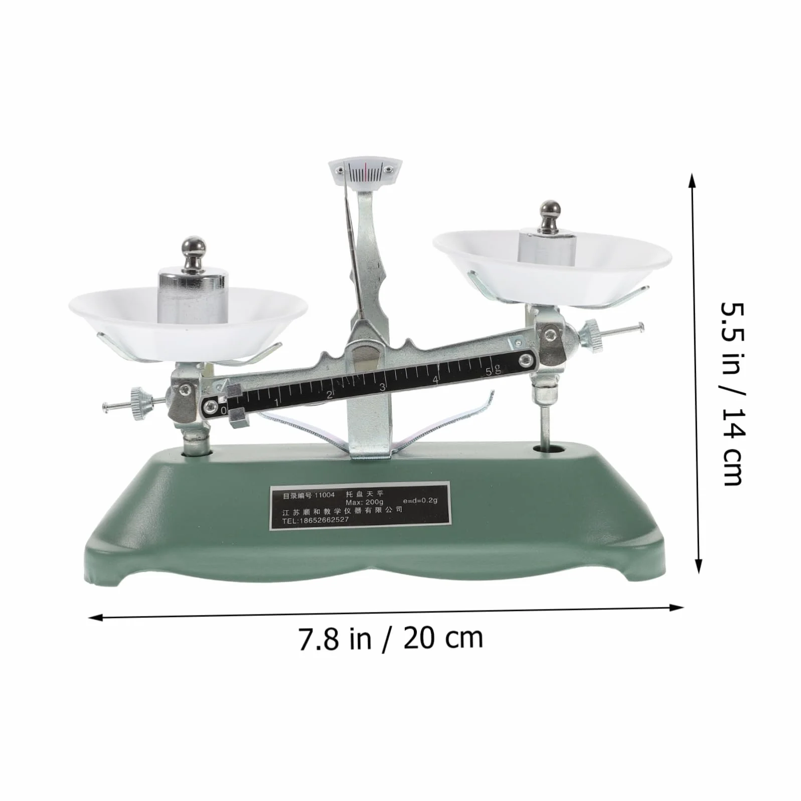 Anneome Bilancia per Esperimenti di Fisica e Chimica con Pesi e Pinzette in Lega di Alluminio 200g Meccanica a Triplo Raggio Alta Precisione da Laboratorio