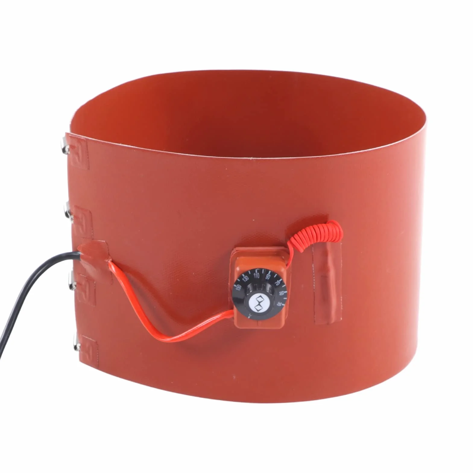 Riscaldatore per fusti in metallo, fascia scaldafusti 30‑150℃ 125mmx1740mm Termostato Ampia applicazione Molle elastiche Silicone per isolamento(#2)