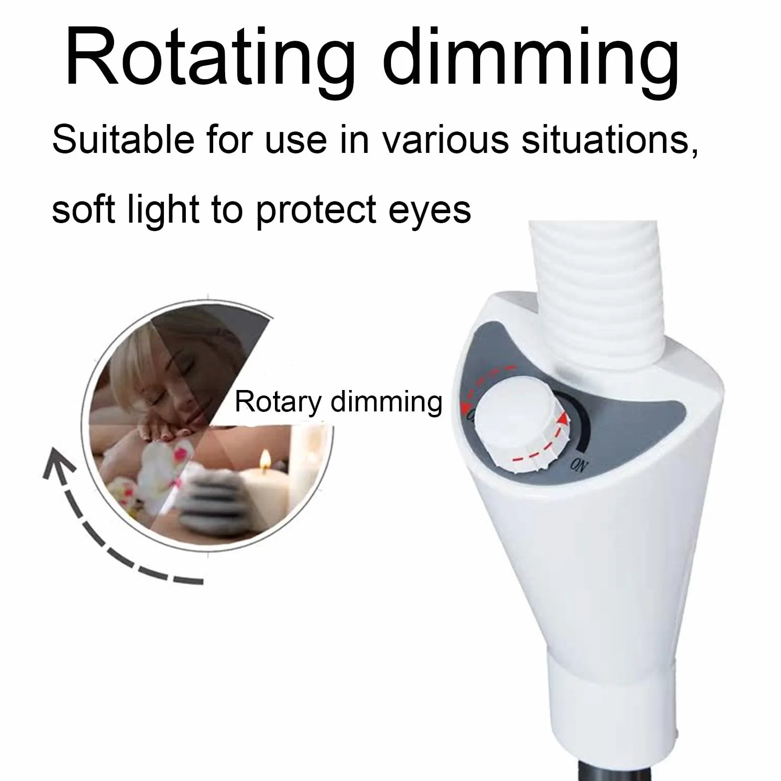Lampada da Visita Medica, Lampada da Pavimento, Luce di Ispezione Mobile, Lampada Chirurgica a LED Altezza Regolabile, Ingrandimento Otto Volte