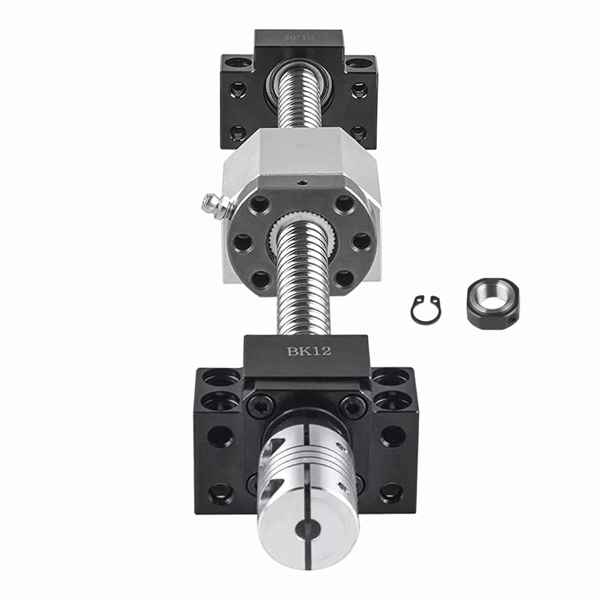 CNCMANS SFU1605 - Vite a sfera in acciaio INOX, 250 mm, con supporto terminale, attacco BK12/BF12, attacco e alloggiamento dado DSG16H, componenti CNC per macchine e apparecchiature automatizzate