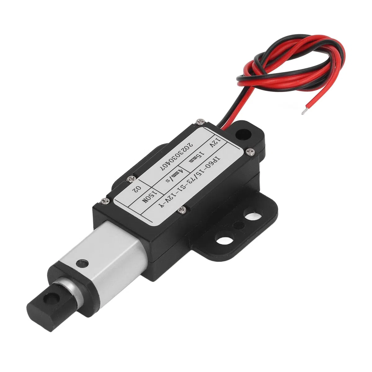 Attuatore Lineare, 12V 15mm Corsa Mini Motore Attuatore Lineare Elettrico, 150N 4mm/s Attuatore Lineare Elettrico Impermeabile per L'industria Domestica (Con Staffa)