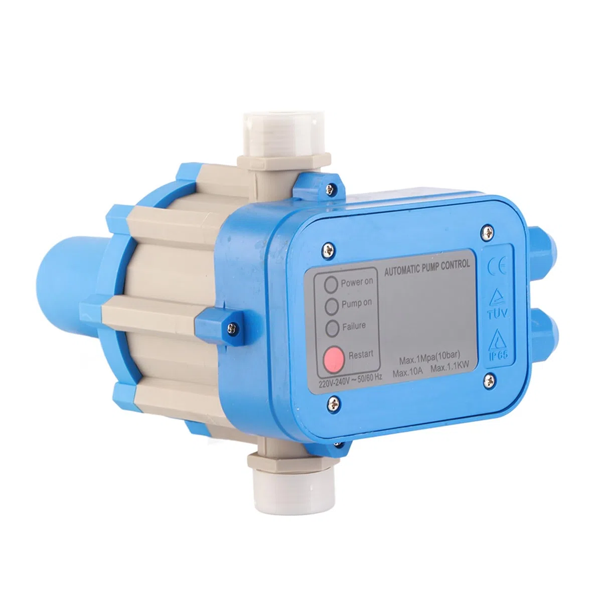 Pressostato Manometro (10 bar), Pompa Elettronica, Regolatore Automatico di Pressione della Pompa Dell'acqua con Cavo per Tubo Dell'acqua Domestica, Irrigazione del Giardino