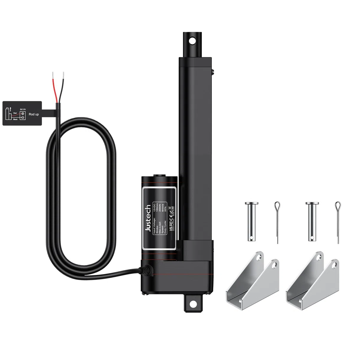 Justech 12V DC Attuatore Lineare Multifunzione Motore 2000N 150mm Sollevatore Corsa Motore Elettrico per Auto Automobile RV Elettrico Apricancello Industriale Macchine Agricole Industriali Pulizia