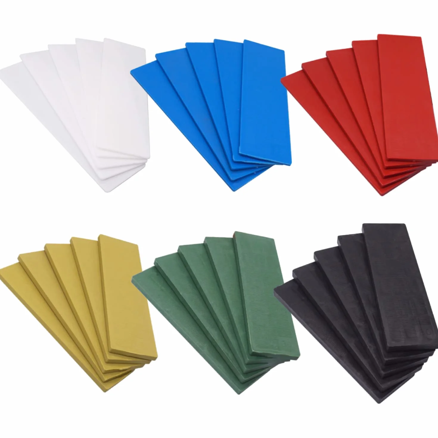 SKIR'CO Spessori piatti in plastica da 1 a 6 mm, imballatori per vetri, distanziali per telaio, imballatori per porte e finestre (Mix 2)