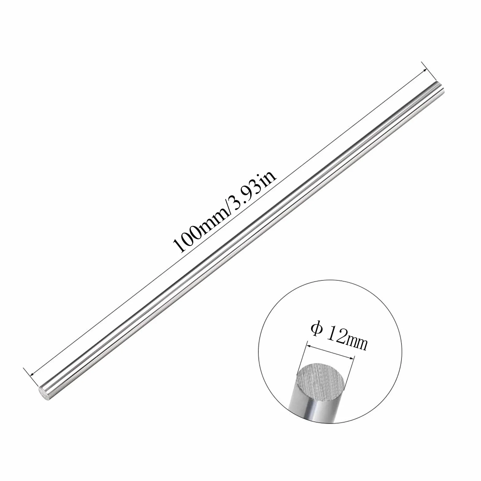 PHasz Diametro Asta di Tungsteno 12-20 Mm Lunghezza 100 Mm, Barra Tonda in Tungsteno Ad Elevata Purezza Materie Prime per La Ricerca Scientifica Industriale,Diameter 12mm