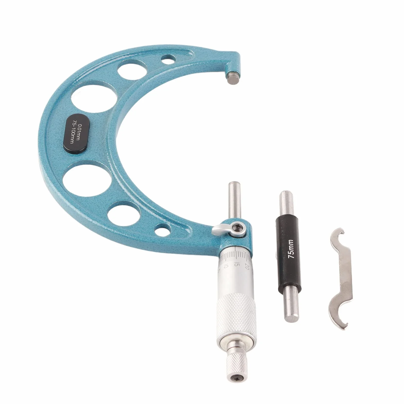 Set di Strumenti per Macchinista Micrometro Esterno 0,01mm 75-100mm Alta Precisione Acciaio