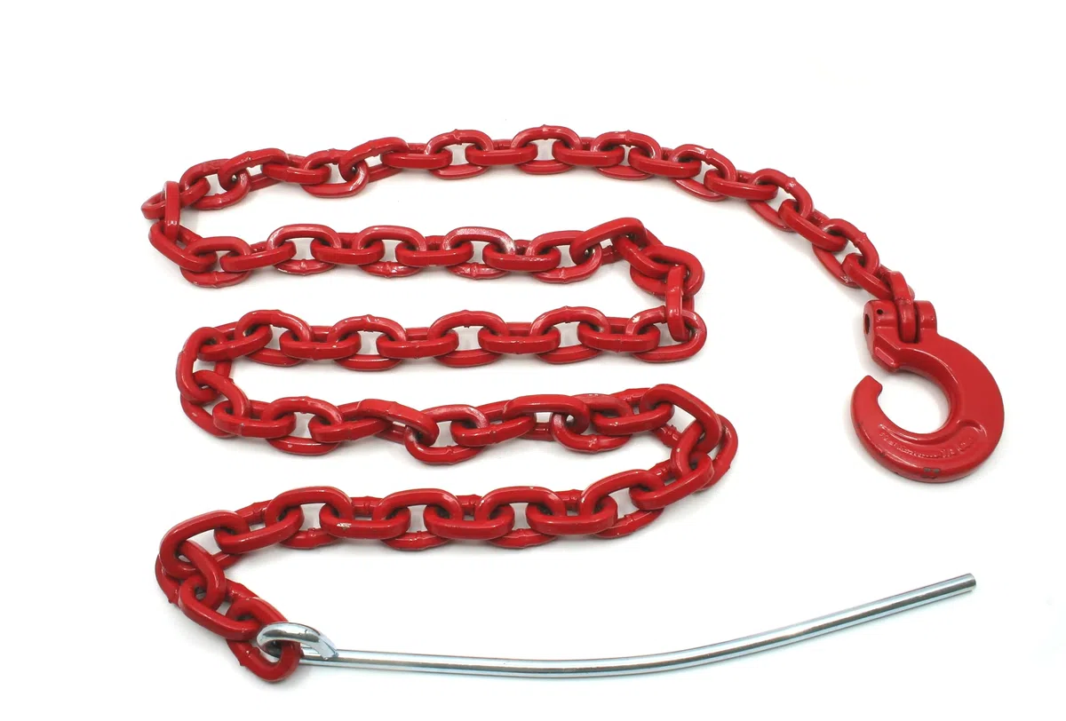 Joma-Tech Collana girocollo con ago e gancio, quadrata, 8 mm, lunghezza 2,5 m