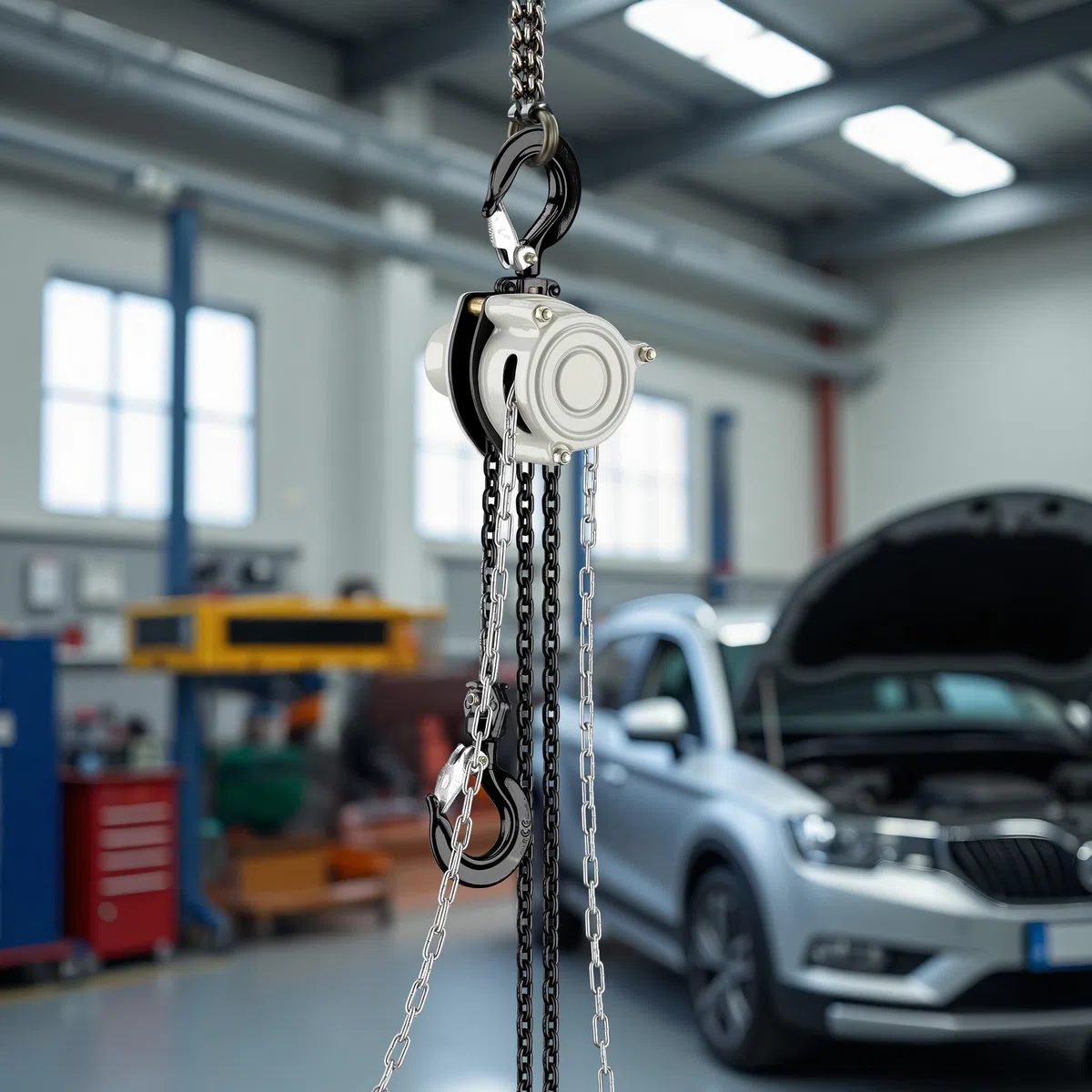 Wiltec Paranco a catena manuale V21-0,25, capacità di carico 250 kg, altezza di sollevamento 3 m, leggero e compatto, per impieghi gravosi