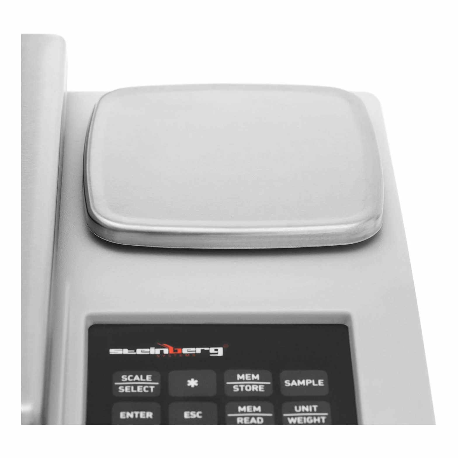Steinberg Systems Bilancia Contapezzi 50 kg / 1 g 34,5 x 26 cm 3 LED con Scala di Riferimento 25 kg / 0,05 g Bilancia Elettronica Bilancia Inventario Pesatura Industriale Sospesa