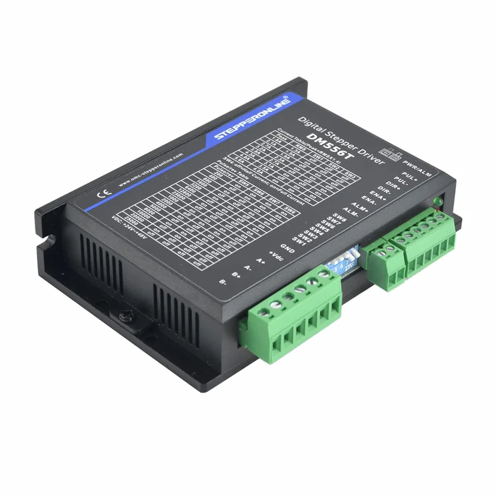 STEPPERONLINE Driver del motore passo-passo DM556T 1,8-5,6A 20-50VDC per motore Nema 23, 24 motori trapuntati CNC