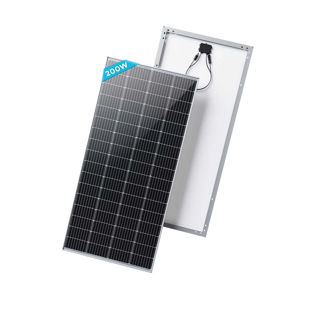 RENOGY Pannello solare monocristallino da 200 W, 12 Volt, pannello solare fotovoltaico, ideale per la ricarica di batterie da 12 V, camper, giardino, camper barca