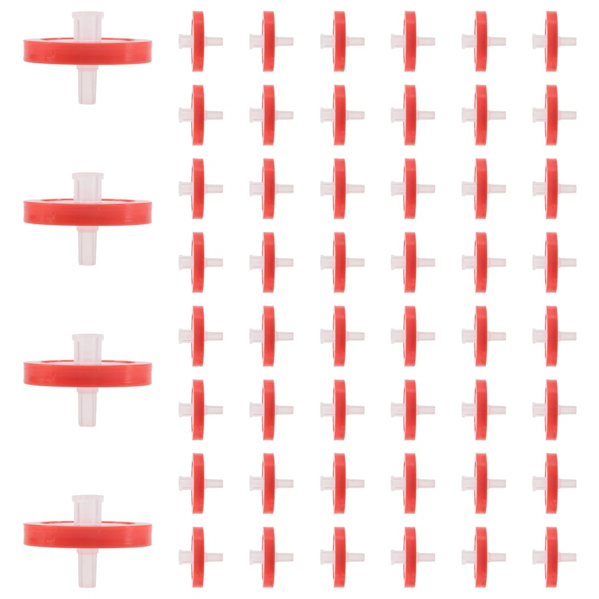 Filtro per Siringa da 200 Pezzi nel PTFE, Filtro da Laboratorio per Siringa, Diametro della Membrana di 25 Mm, Dimensione dei Pori 0,22μM, HPLC
