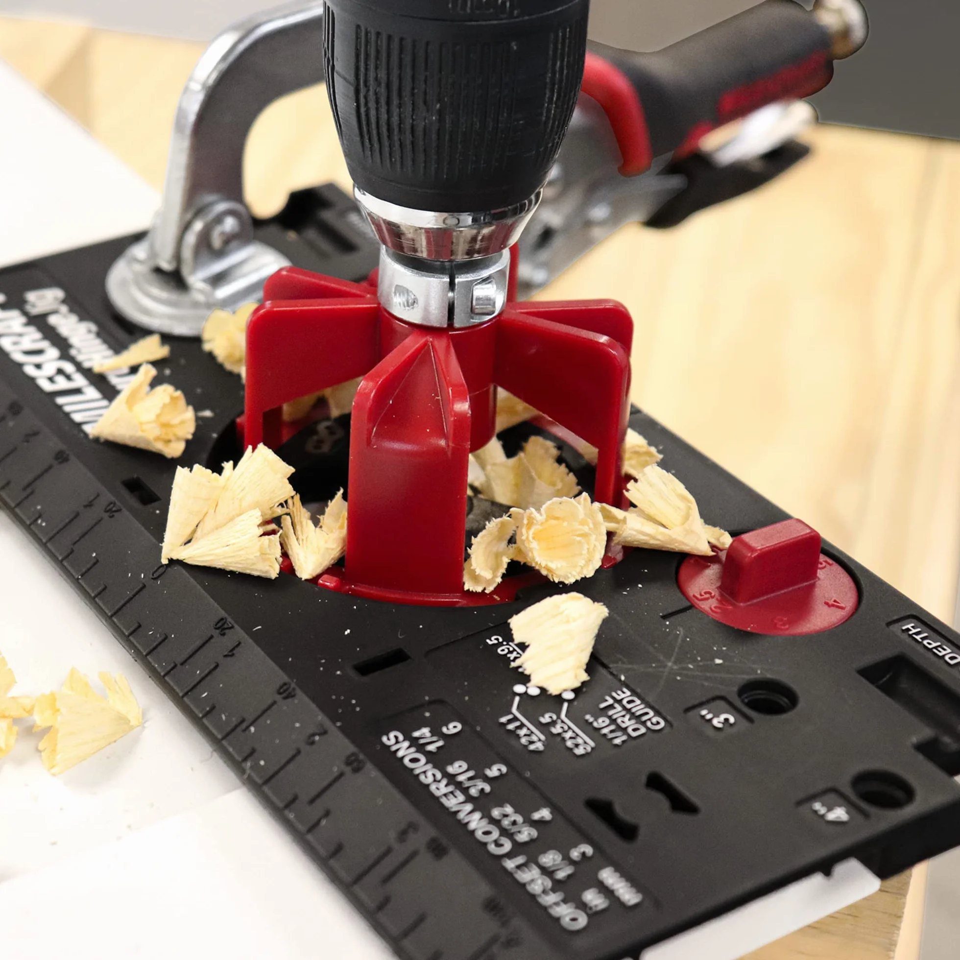 Milescraft 1342 Euro Hinge Jig Maschera per cerniere nascoste guida di perforazione per armadi