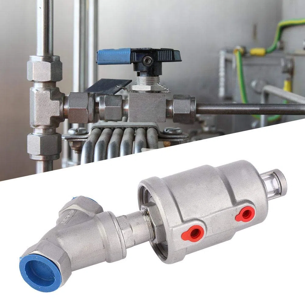 Valvola a sede inclinata valvola pneumatica di controllo altri accessori valvola 1/2 "DN 15 Valvola pneumatica per vapore Valvola a sede inclinata pneumatica in acciaio inossidabile con filettatura