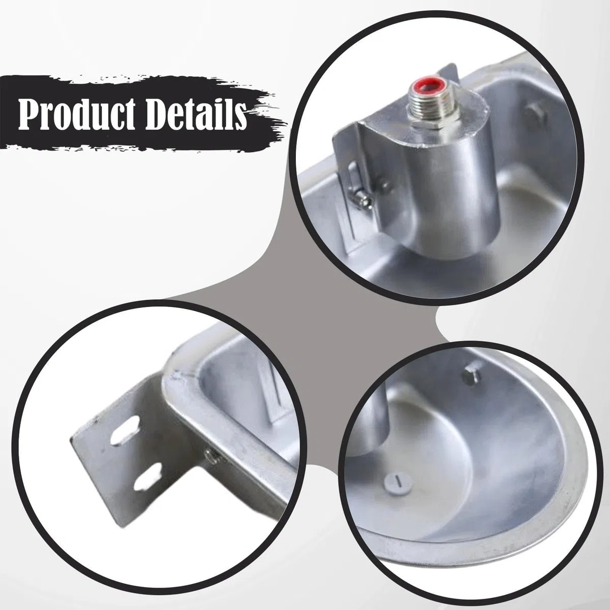 Fontana per abbeveratoio Automatica per Pecore, distributore Automatico di Acqua per bovini, maialini, vitelli, Prato, con Foro di Scarico