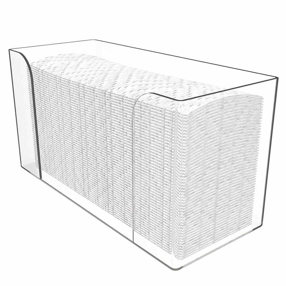 Dispenser di carta acrilico trasparente 29x10,6x17 cm per asciugamani H2 piegatura C-Z Interfold