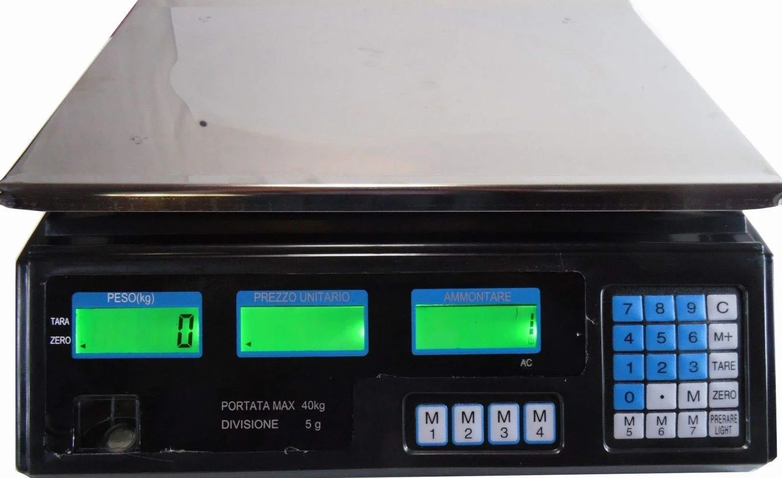 Bilancia Elettronica Digitale Professionale 5-40 kg Divisione 5 Gr