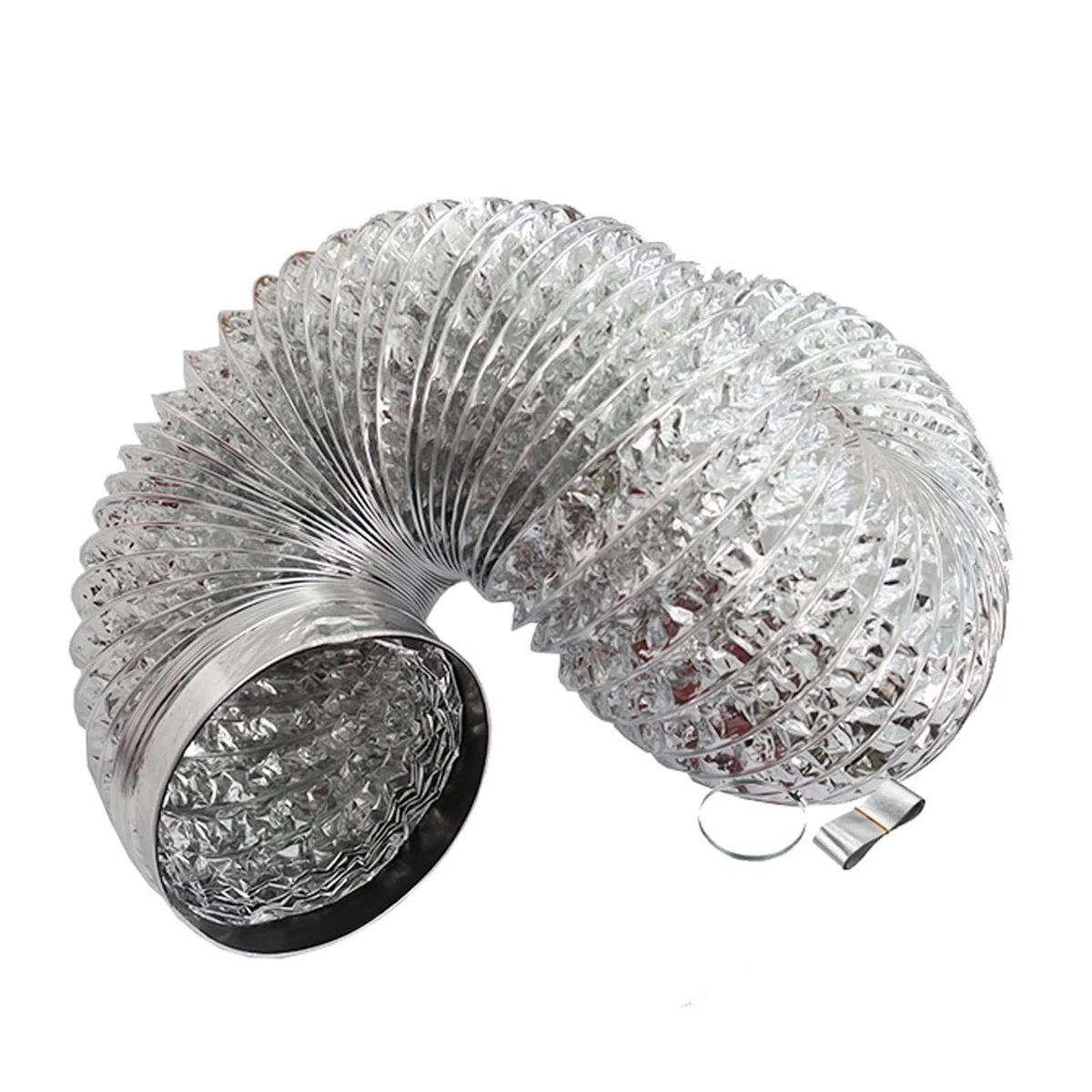 Condotto di Ventilazione Termoresistente Condotta Areazione di Flessibile in Alluminio Tubo Flessibile per Scarico Fumi 80/100/120/150/160/170/180/200/250/300mm per Sistemi di Aspirazione(4m,180mm)
