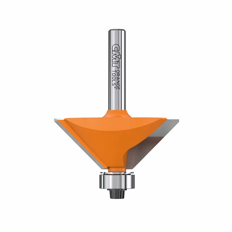 CMT 936.420.11 Fresa per Smussare 45° con Cuscinetto, Grigio/Arancio