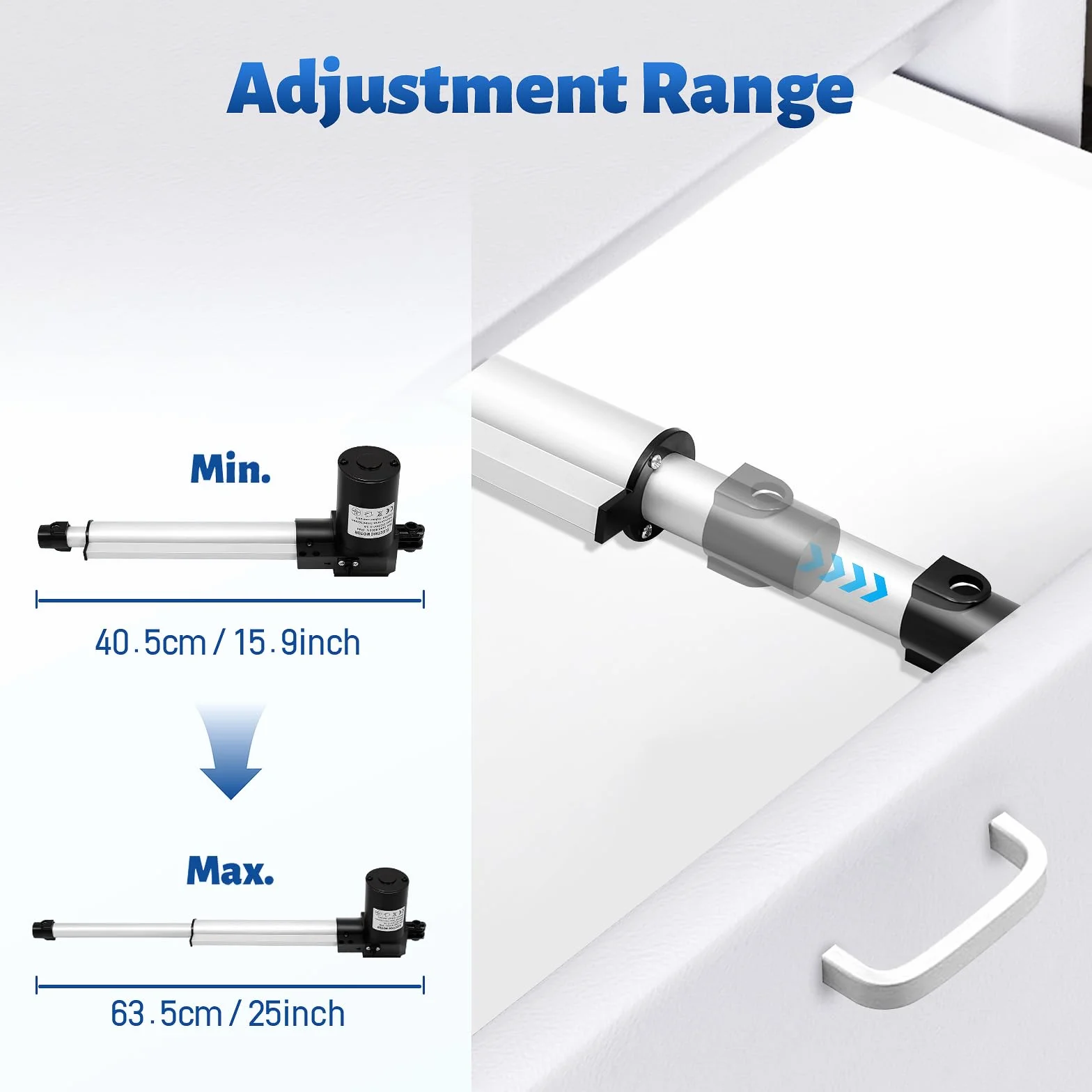 Linear Actuator 6000N 230 mm, attuatore lineare DC 24 V, motore elettrico lineare, per mobili auto, ecc