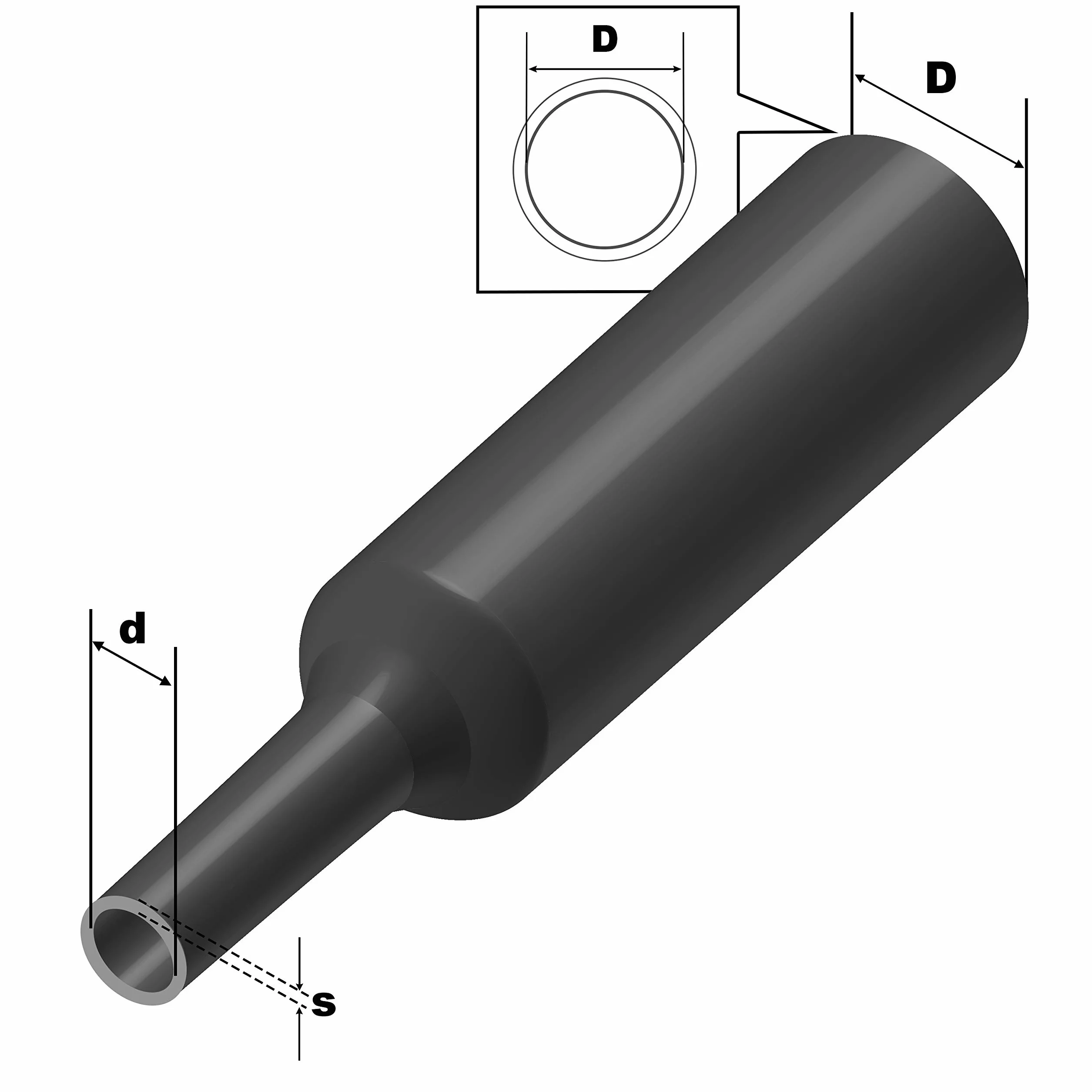 ISOLATECH tubo termorestringente al metro nero con adesivo Ø 12mm 10 metri 4:1 set poliolefina l'isolamento dei cavi connessioni saldate non etichettato resistente ai raggi UV (Ø12mm 10 metri)