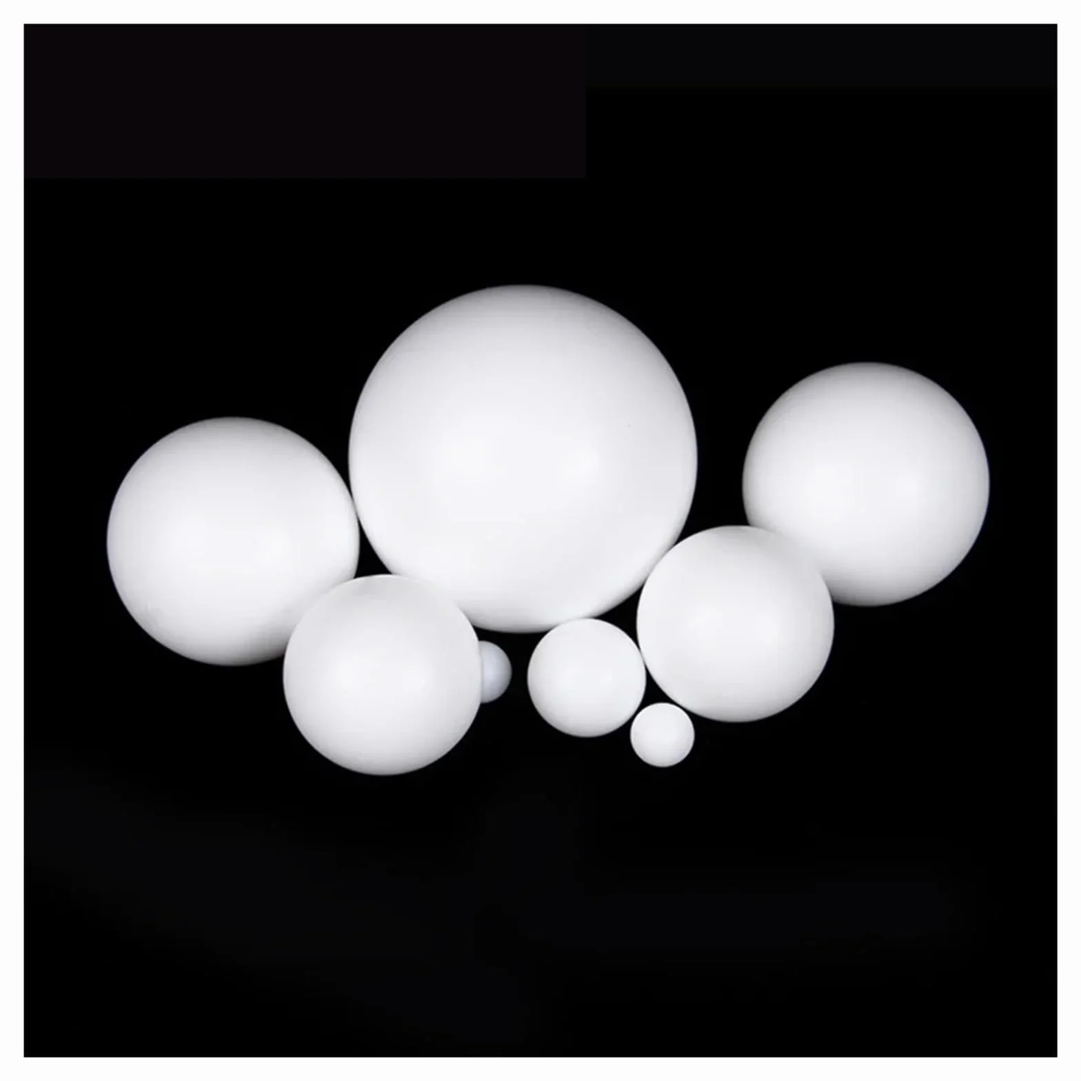 ZHGUIMING Sfere in PTFE solido F4 Sfere in plastica Sfere a membrana for pompa 3/4/5/6/6,35/7/8/9/9,5/10/12/12,7/14/15/16/18~25mm(5 PCS,25mm)