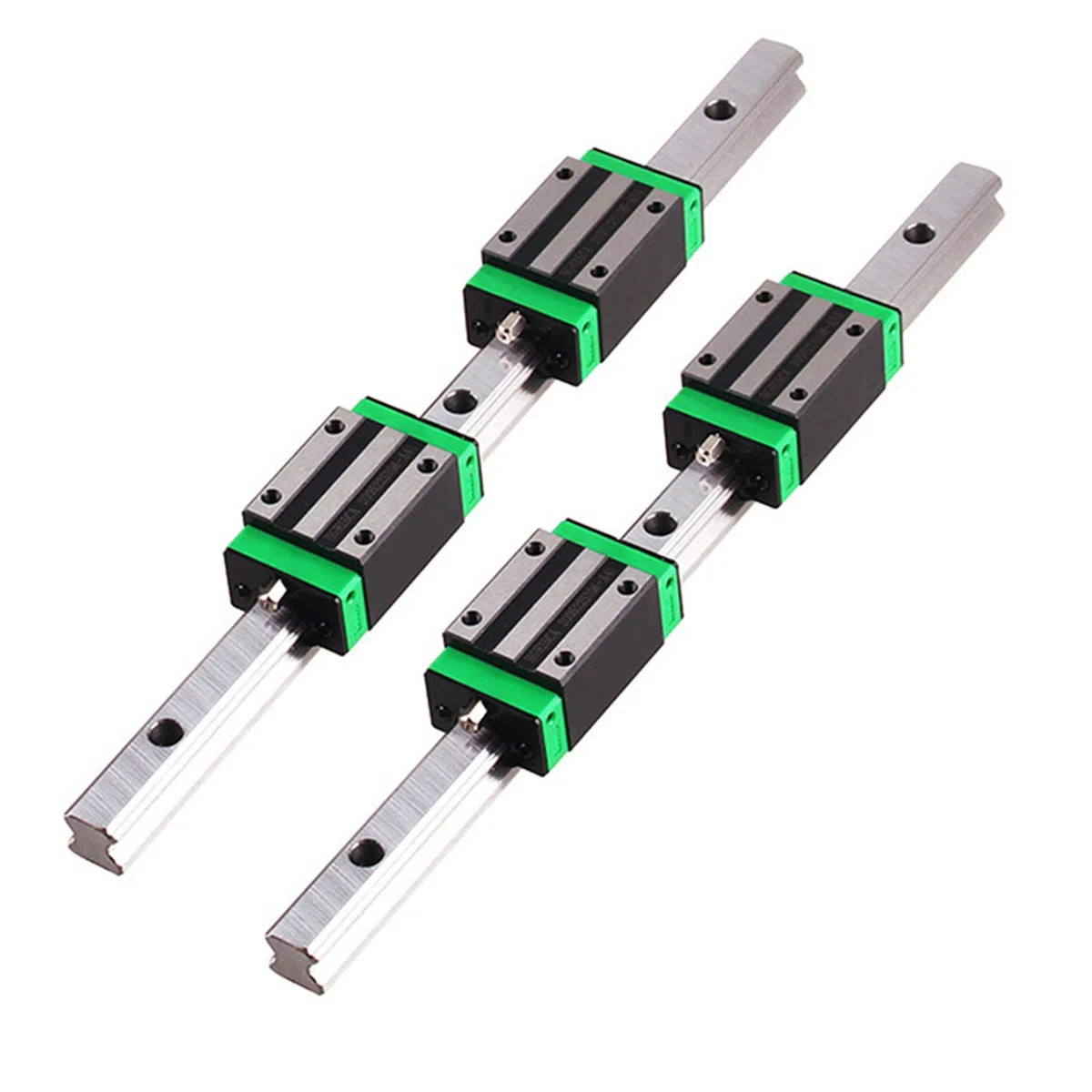 Guida lineare in set da 2 pezzi HGR15 da 600 mm, binario lineare con 4 blocchi scorrevoli, per stampanti 3D, macchine CNC, dispositivi elettrici, macchine mediche