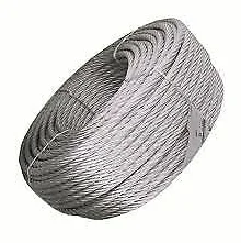 Cavo Acciaio 5 mm 50 MT 750 KG Carico Rottura Zincata