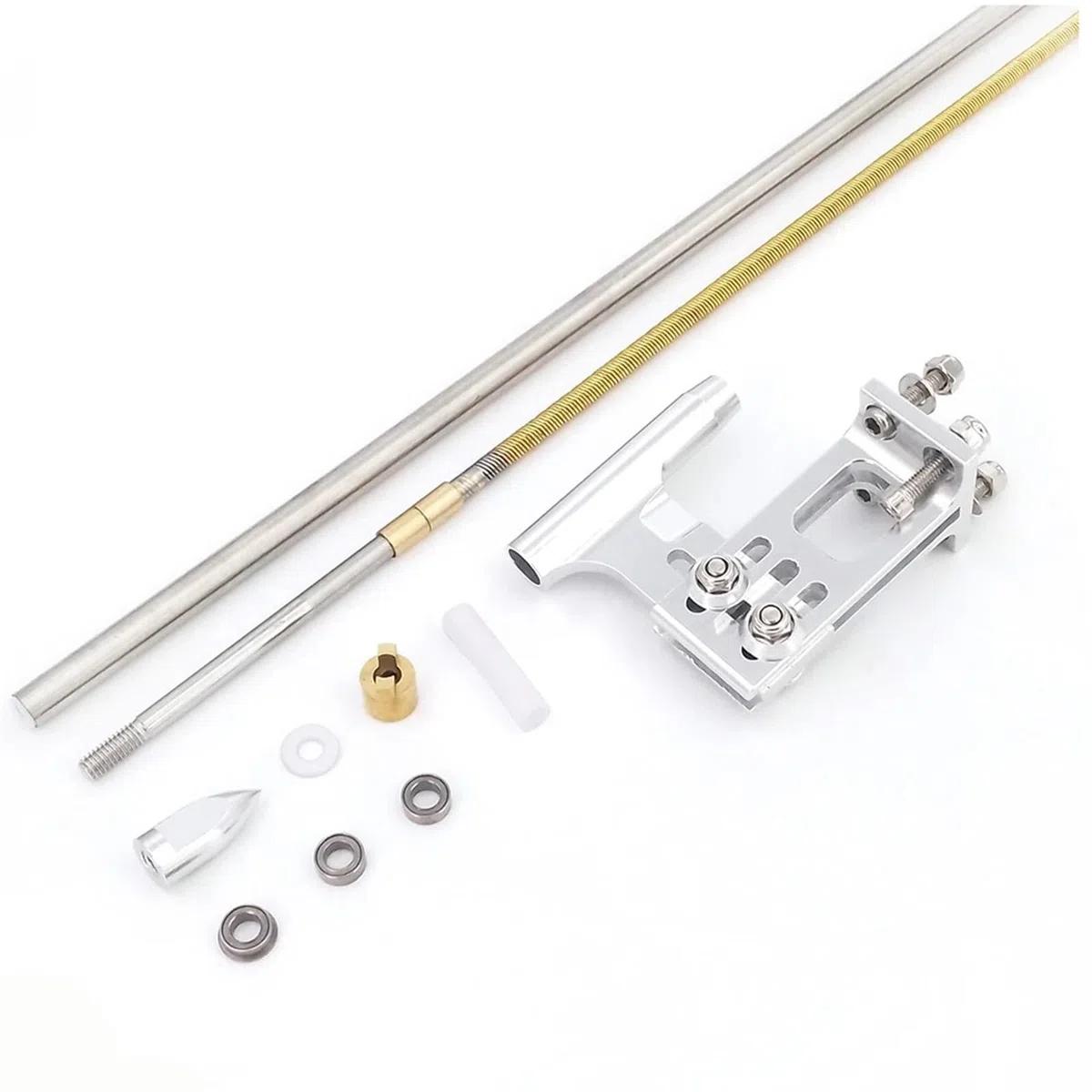 Albero Di Trasmissione Flessibile For Barca RC Cuscinetto Da 4 Mm Staffa For Puntone Albero Destro Sinistro 400 Mm For Motoscafo RC(1set Left Hand)
