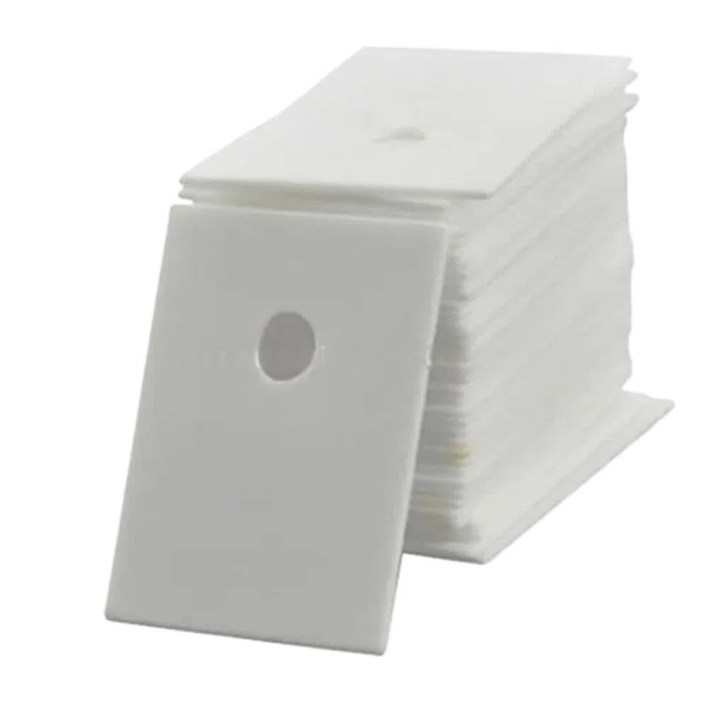 Fogli di ceramica di allumina for produzione di precisione, fogli di ceramica di nitruro di alluminio ultrasottile perforati 50 pezzi(20X25X0.6mm)