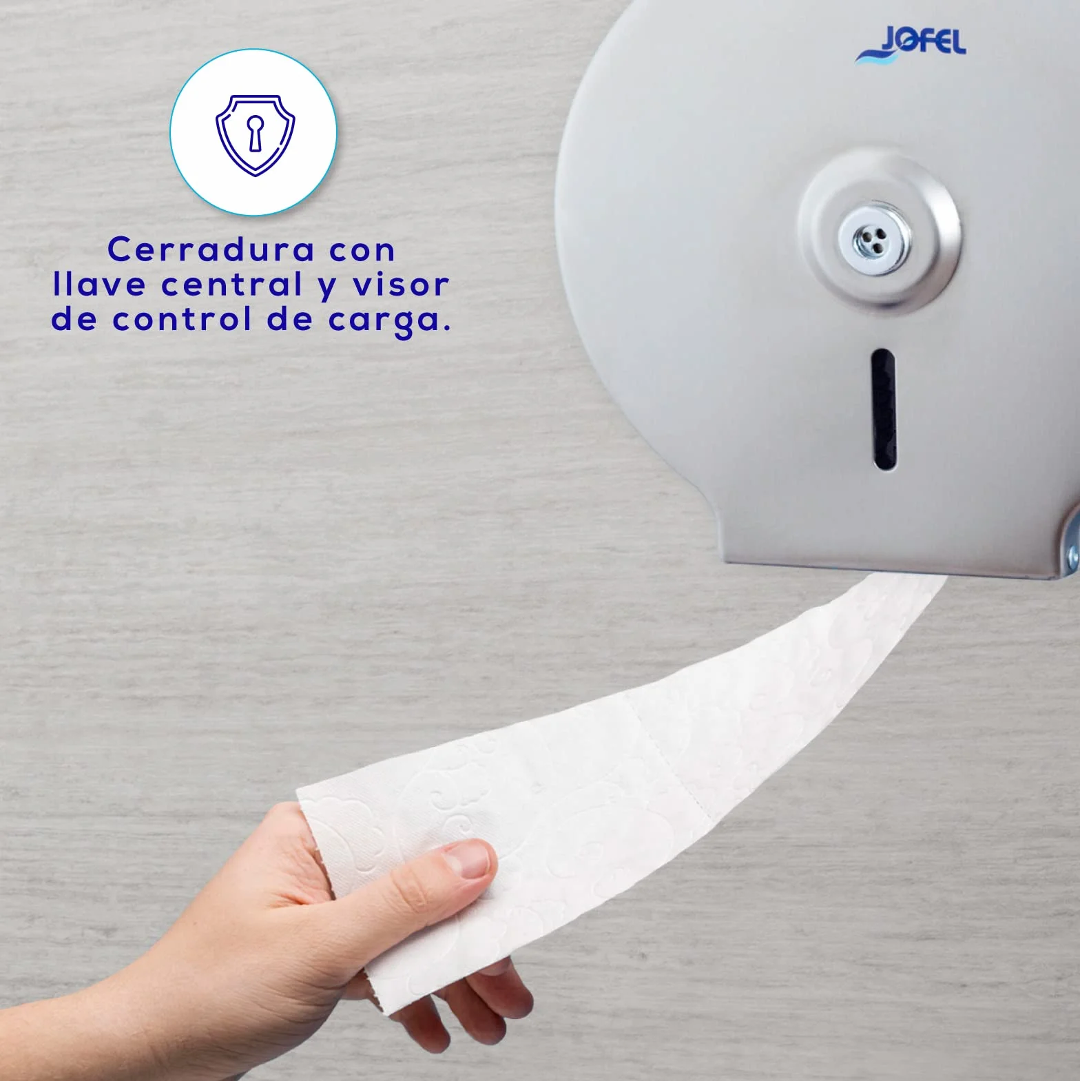Jofel AE21300 Portarotolo classico in acciaio inox satinato