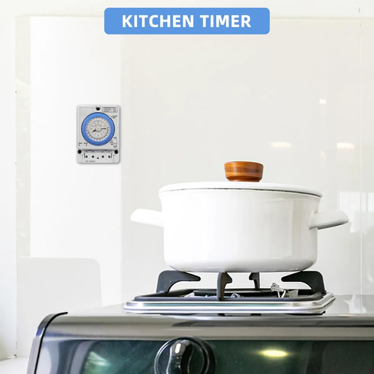 ABOOFAN Pulsante timer meccanico per secchio industriale cucina 12 V/dc