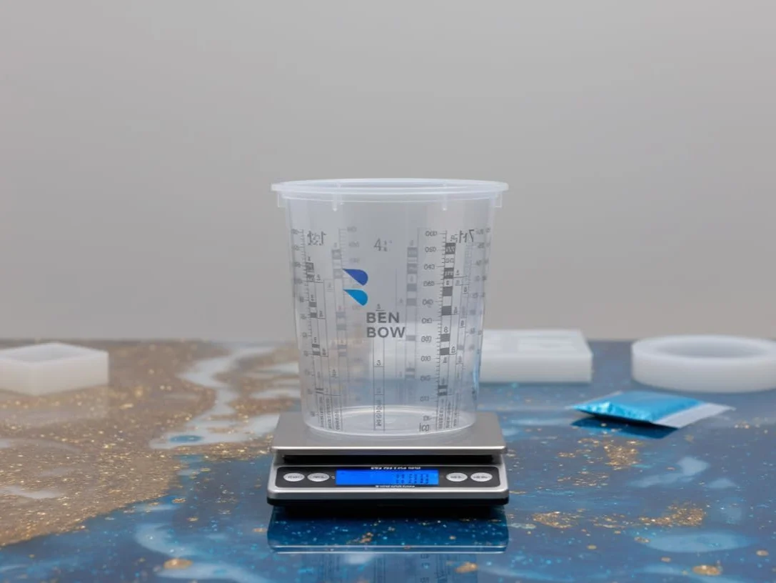 BenBow Professional Tazza di misurazione 50x 1370 ml con 6x copertura - monouso con scale precise, ideale per vernici, rivestimenti e resine epossidiche